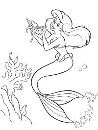 Ariel med en blomst