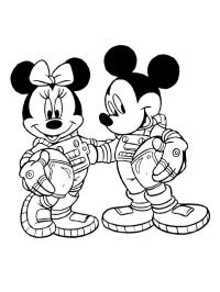 Astronauterne Mickey og Minnie Mouse