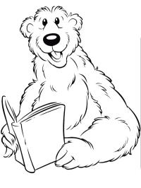 Bjørn læser bog