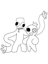 Blue og Green Rainbow Friends