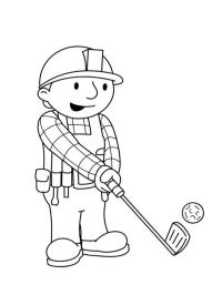 Byggemand Bob spiller golf