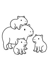 Capybara familie