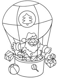 Julemanden i en varmluftsballon