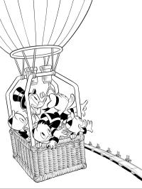 Anders, Joakim og Rip, Rap og Rup i en luftballon