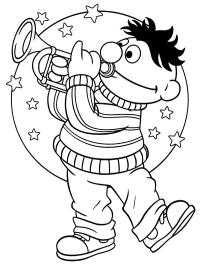 Ernie spiller trompet