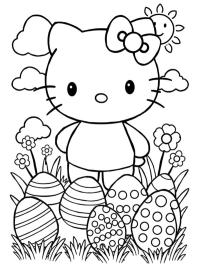 Hello Kitty med p&aring;ske&aelig;g