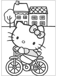 Hello Kitty på cyklen