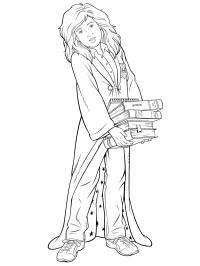 Hermione Granger med bøger