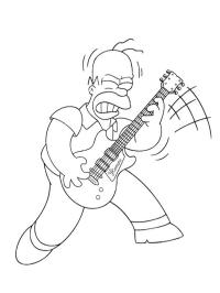 Homer Simpson spiller guitar