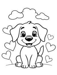 Hund med hjerter