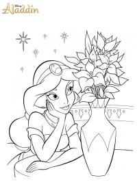 Jasmin ser på en blomstervase