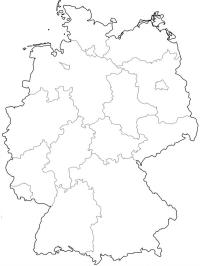 Kort over Tyskland