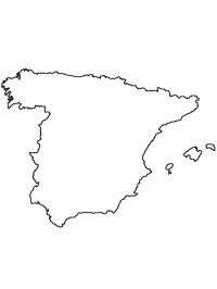 Kort over Spanien