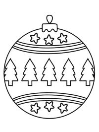 Julekugle med juletræer