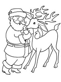 Julemanden med et af sine rensdyr