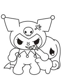Kuromi beskytter Cinnamoroll