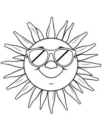 Grinende sol med solbriller