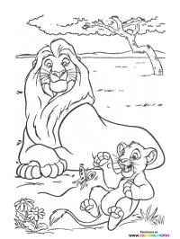 Løvernes Konge Mufasa og Simba