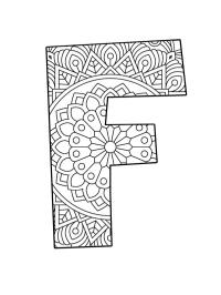Bogstav F mandala