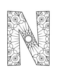 Bogstav N mandala