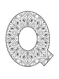 Bogstav Q mandala