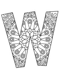 Bogstav W mandala