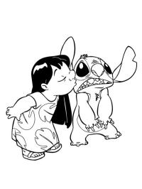 Lilo giver Stitch et kys