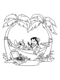 Lilo & Stitch i hængekøjen
