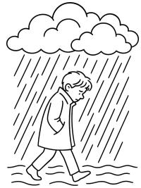 G&aring;r i regnvejr