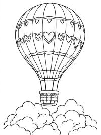 Varmluftsballon i skyerne