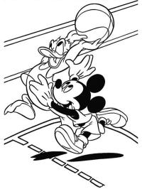 Mickey og Anders spiller basketball