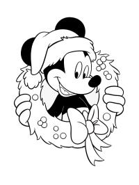 Mickey Mouse i en adventskrans