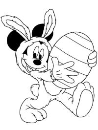 Mickey Mouse med et påskeæg