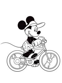 Mickey Mouse på cyklen