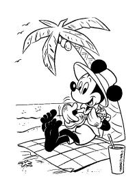 Mickey Mouse på stranden