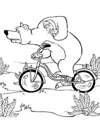 Bjørnen og Masha på cyklen