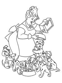 Nanny fodrer hvalpene