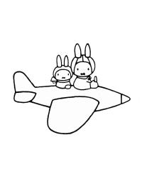 Miffy i flyvemaskinen