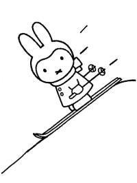 Miffy dyrker vintersport
