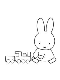 Miffy trækker et legetøjstog