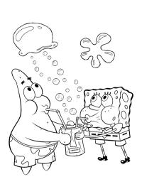 Patrik Søstjerne og Svampebob drikker lemonade