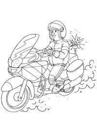 Politimand på motorcykel
