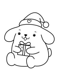 Pompompurin med nissehue