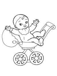 Dukke i barnevogn