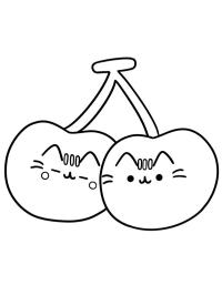 Pusheen kat kirsebær