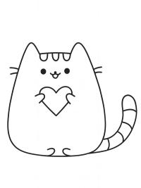 Pusheen med hjerte