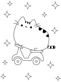 Pusheen på cyklen