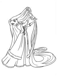 Rapunzel kæmmer sit hår