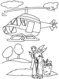 Sankt Nikolaus tager helikopteren