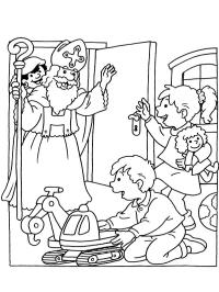 Sankt Nikolaus kommer indenfor med Piet